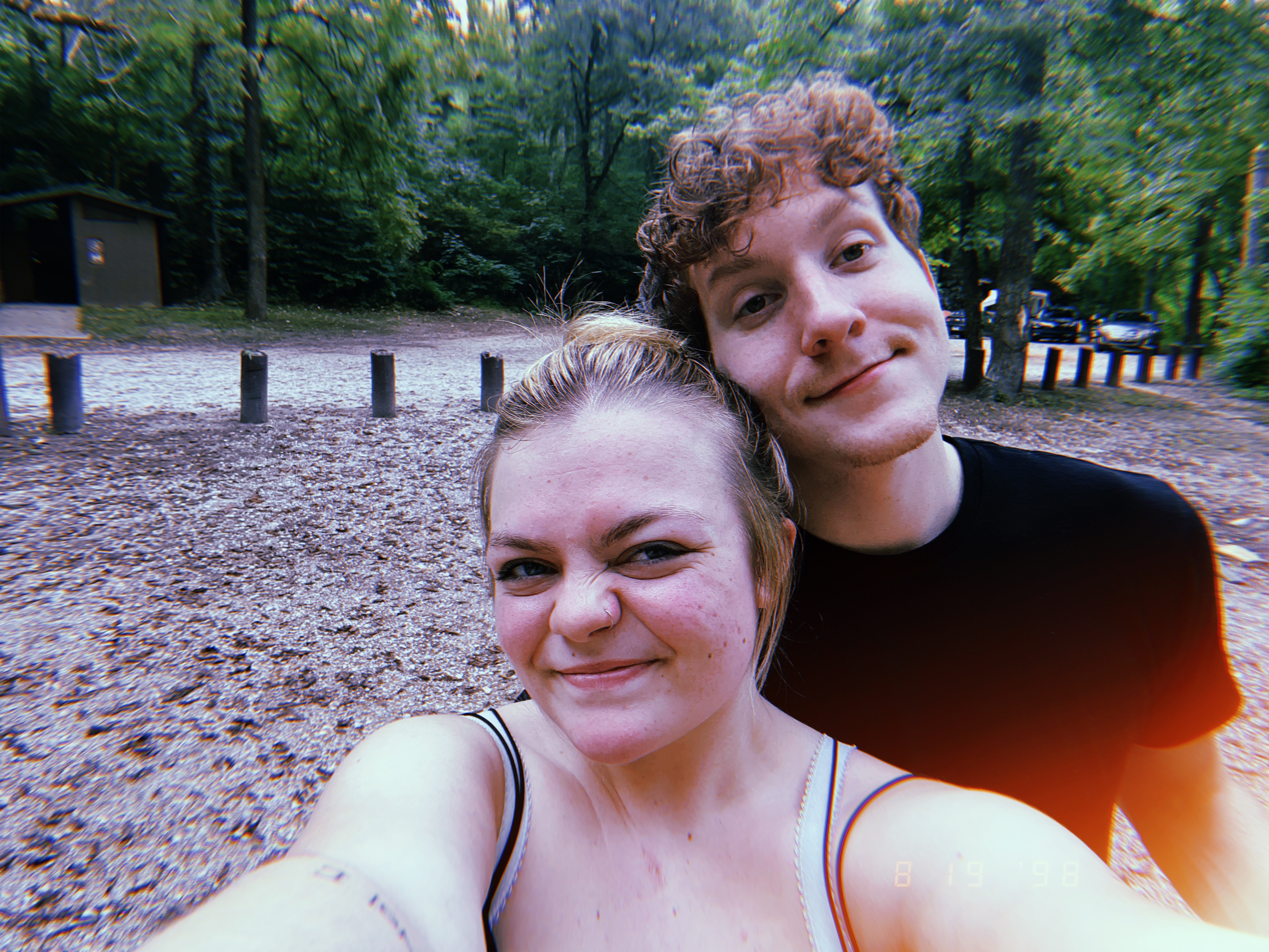 Hudson and Hannah hiking together